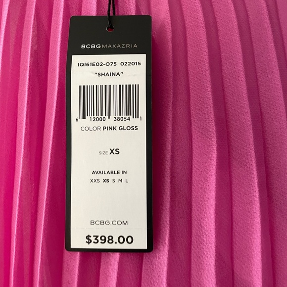 Bcbgmaxazria brand new  with tag pleated gown - Picture 3 of 5